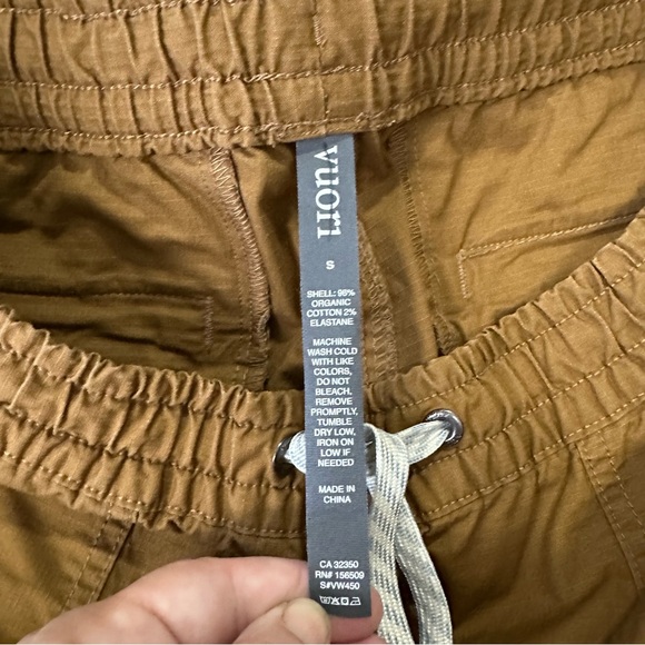 Vuori DurraTerra Ripstop Fabric Drawstring Pants In Caramel Brown VW450 Size S - Picture 11 of 14